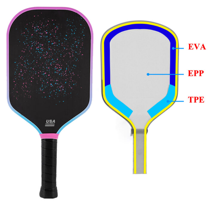 Gen 4 T700 carbon EPP+EVA+TPE（Ronbus Quanta） Core Pickleball Paddle