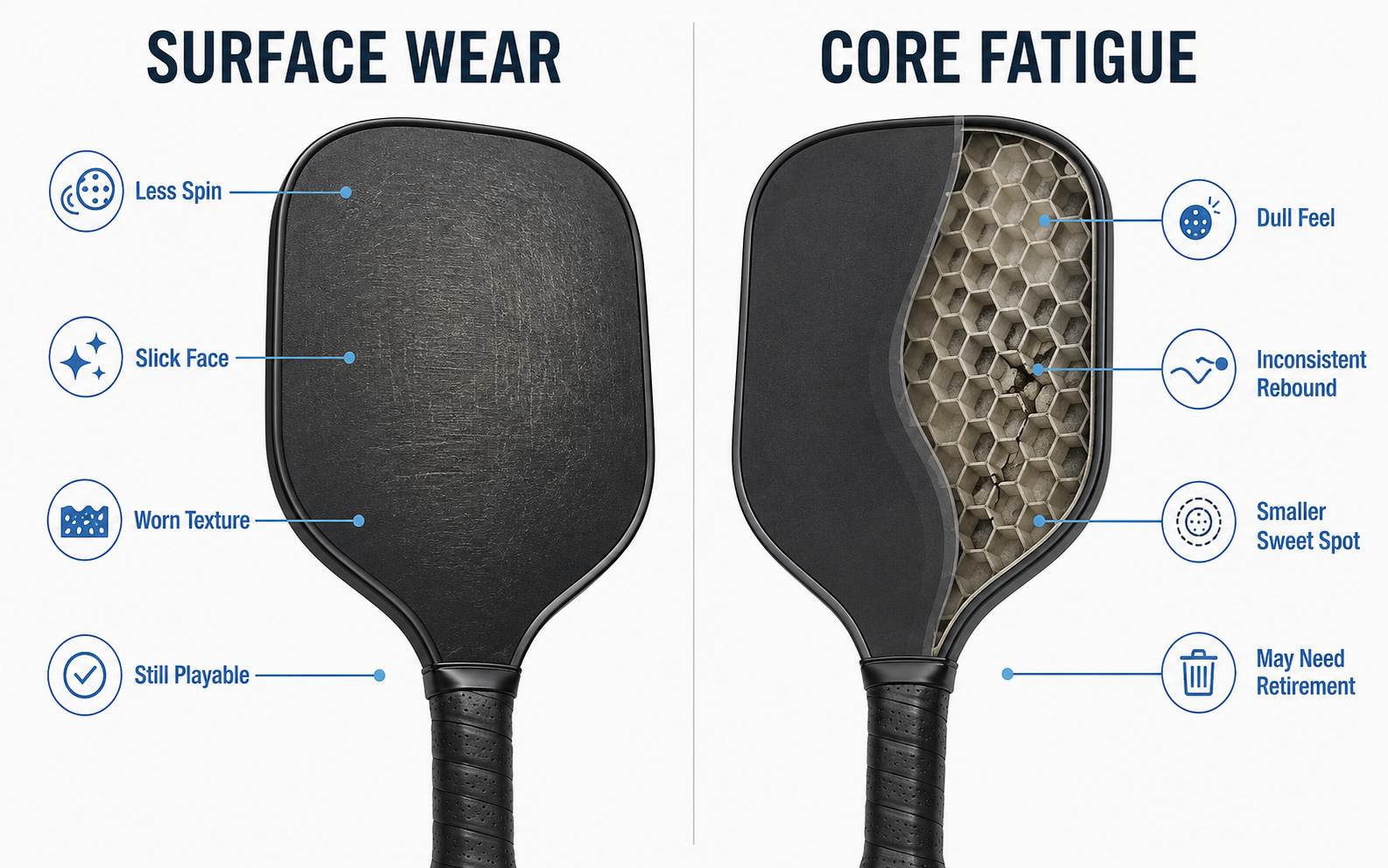 Paddle Feels Dull and Has Lost Its Pop? Your Core May Be Worn Out-1