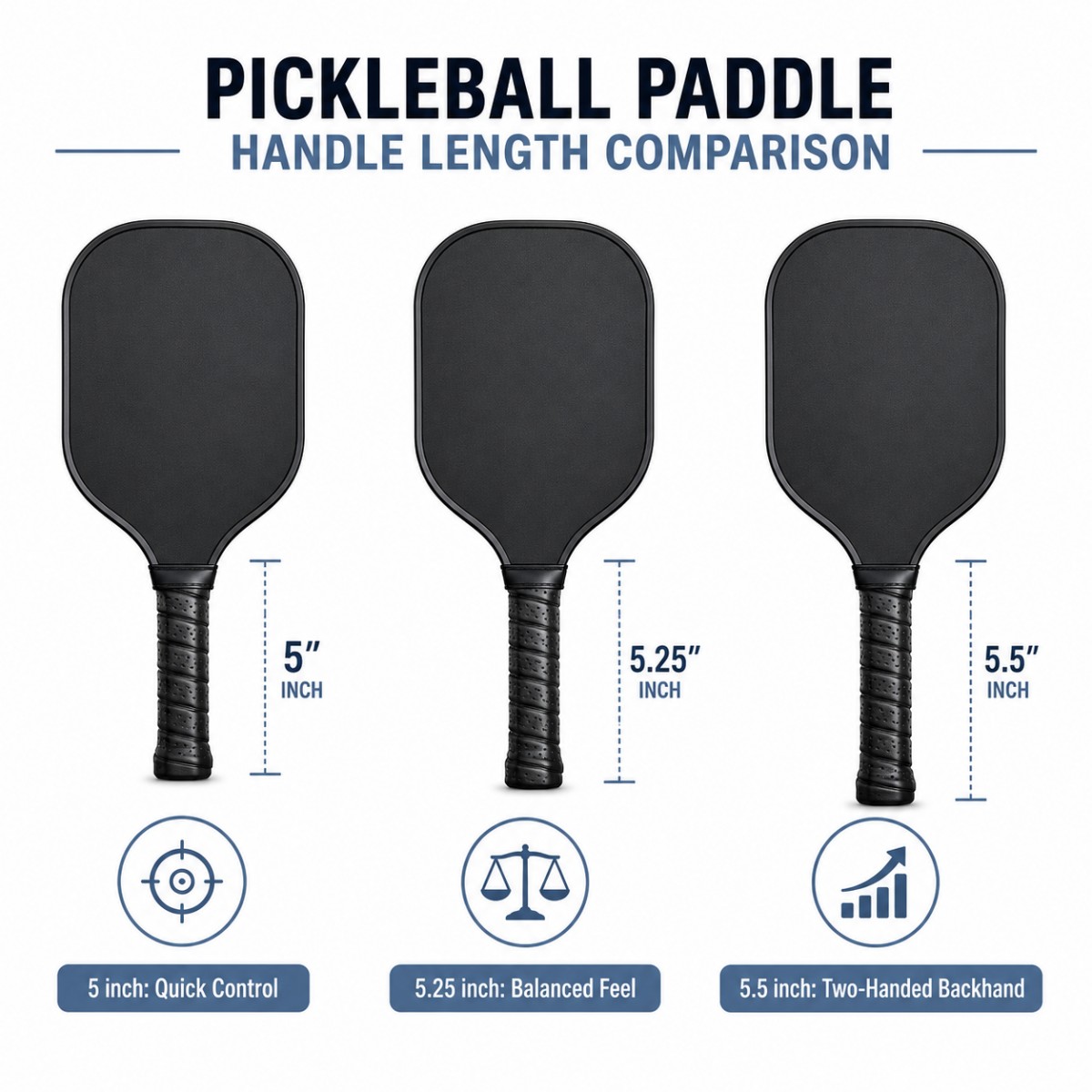 Pickleball Paddle Handle Length Comparison