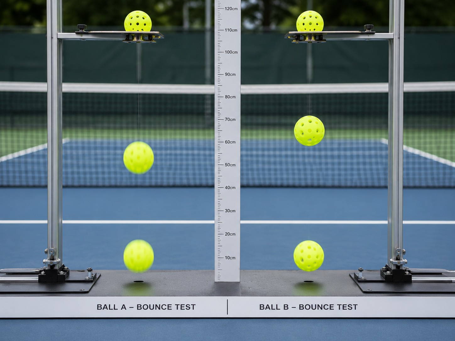 Pickleball bounce comparison test for checking ball condition