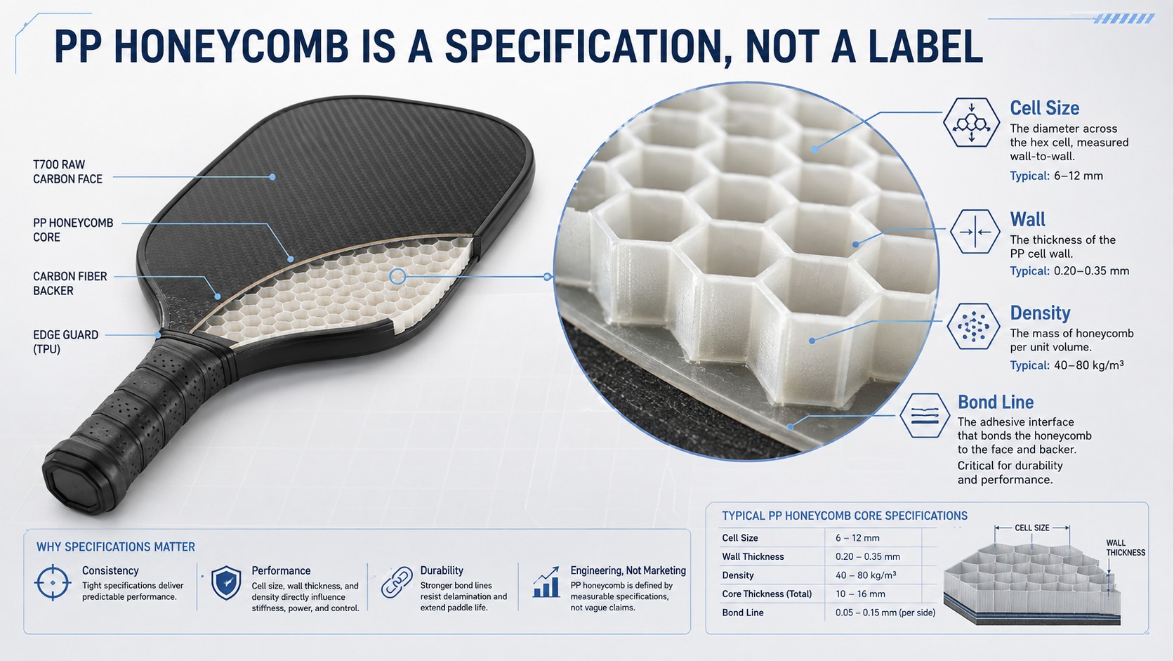 PP honeycomb anatomy