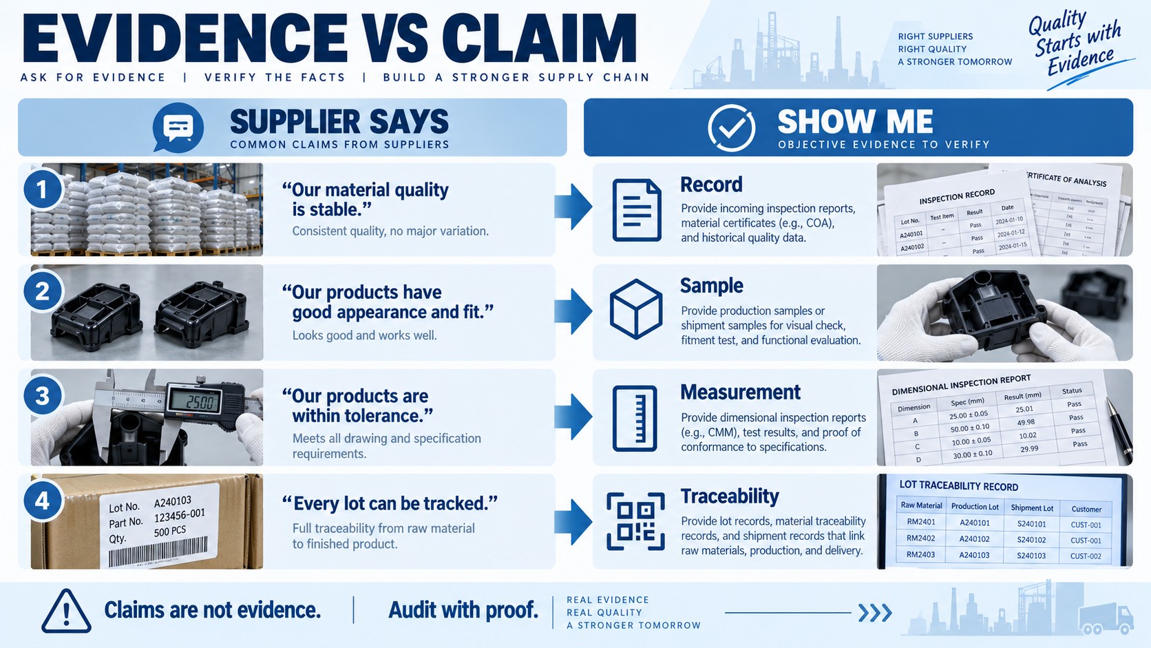 Evidence vs Claim