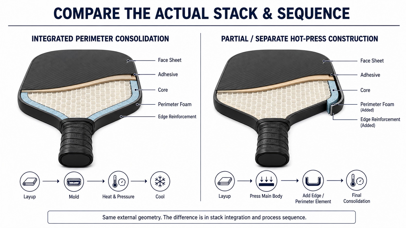 True vs partial hot press