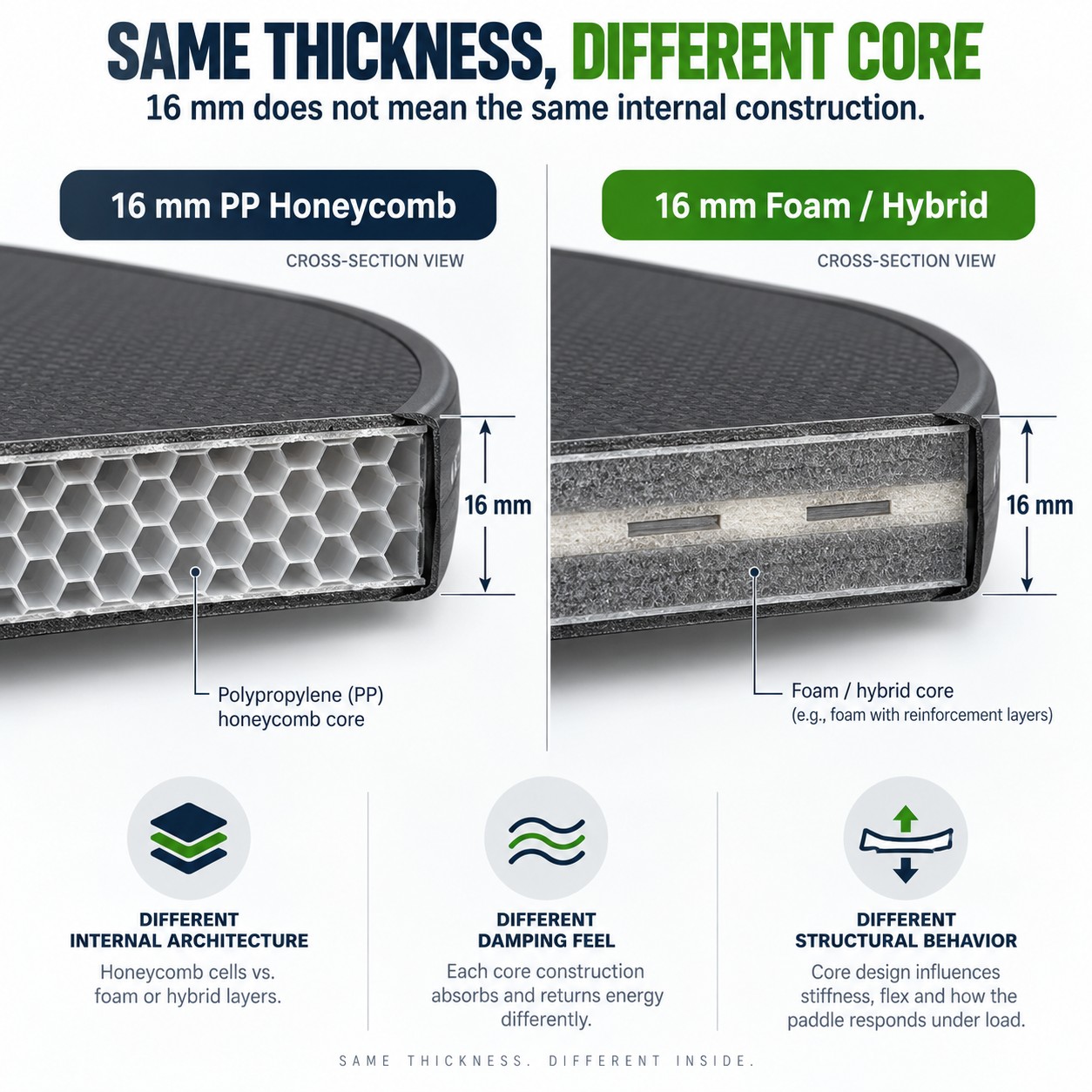 Same Thickness Different Core